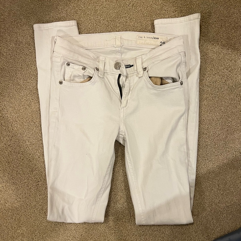 Rag & bone white skinny jeans